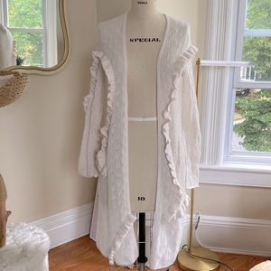 Naadam 100% cashmere pointelle duster cardigan S M